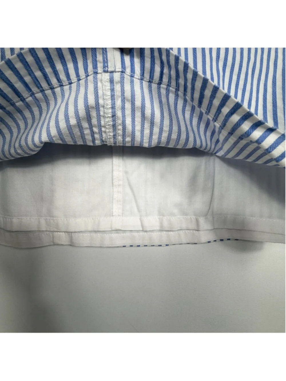 Talbots Preppy Blue and White Striped Cotton Lined Skirt Women's Size 10